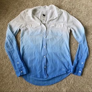 Gilly Hicks ombré button down blouse